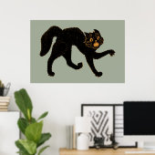 Poster Chat noir effrayant 1920 (Bureau à domicile)
