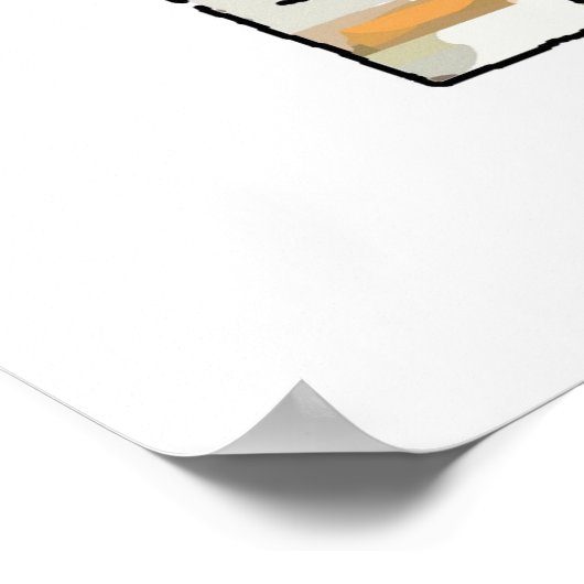 Poster Chat noir en attente (Coin)