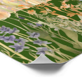 Poster Chat noir en fleurs (Coin)