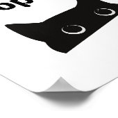 Poster Chat noir Es-tu en train de balancer rétro (Coin)