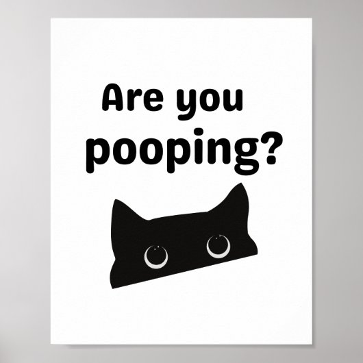 Poster Chat noir Es-tu en train de balancer rétro (Devant)