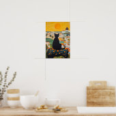 Poster Chat Noir et Belle Ville  (Cuisine)