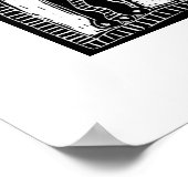 Poster Chat noir et blanc rayé (Coin)