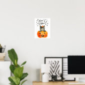 Poster Chat noir et Citrouille | Bonne Halloween (Bureau à domicile)