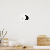 Poster Chat noir et grenouille, Alexandre Steinlen (Cuisine)