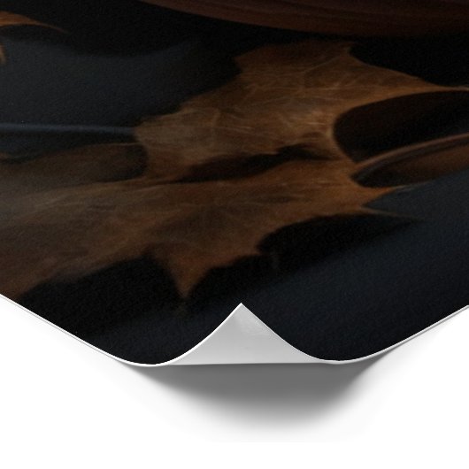 Poster Chat noir et Jack-O-Lantern (Coin)