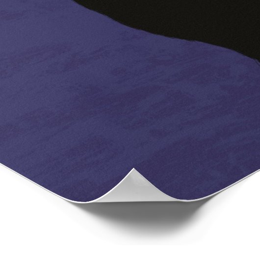 Poster Chat noir et lune (Coin)