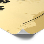 Poster Chat noir et souris (Coin)