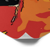 Poster Chat Noir et Vin Rouge (Coin)