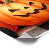 Poster Chat noir, fantôme et Jack-O-Lanterns (Coin)