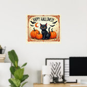 Poster Chat noir Halloween (Bureau à domicile)