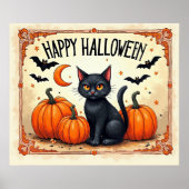 Poster Chat noir Halloween (Devant)