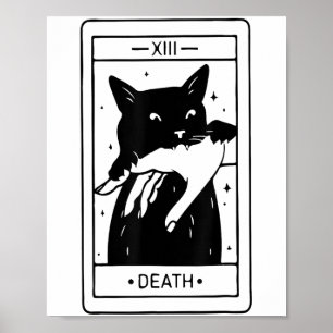 Poster Chat Noir Halloween Carte Tarot Drôle Pour Moi