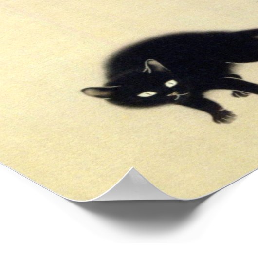 Poster Chat noir Hishida Shunso (Coin)