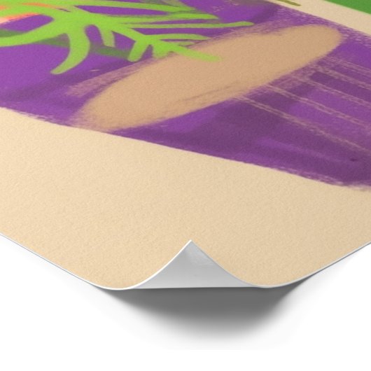 Poster Chat noir Houseplants (Coin)