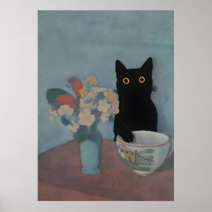 Poster Chat noir Imprimer Durée de vie fixe Emile Bernard