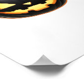 Poster Chat noir Jack o'Lantern Emoji T-shirt classique (Coin)