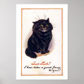 Poster Chat noir, Louis Wain (Devant)