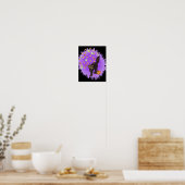 Poster Chat noir mignon Halloween Étoile violette éclate (Cuisine)