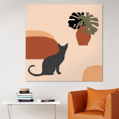 Poster Chat noir moderne Abstrait