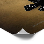 Poster Chat noir oriental gothique (Coin)