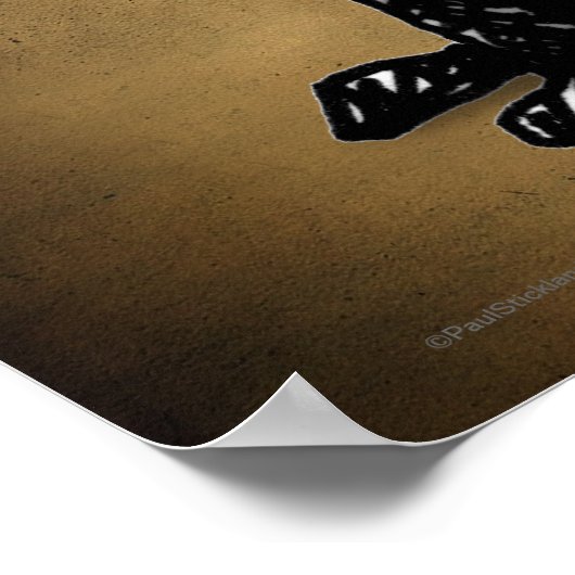 Poster Chat noir oriental gothique (Coin)