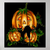 Poster CHAT NOIR par SHARON SHARPE (Devant)