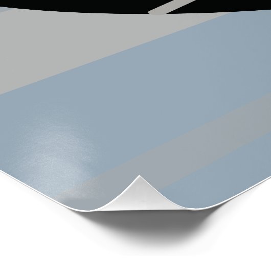 Poster Chat noir, rayures (Coin)