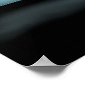 Poster Chat Noir Regardant Par La Fenêtre Au Ciel (Coin)