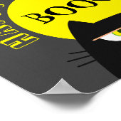 Poster Chat noir simple drôle d'Halloween (Coin)