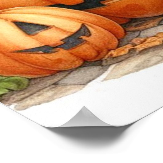 Poster Chat noir, Sorcière, Cauldron, Fantôme (Coin)