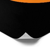 Poster Chat noir sorcière Halloween vintage (Coin)