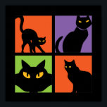 Poster Chat noir sorcière rétro vintage Halloween Pop Art<br><div class="desc">Sorcières vintages et rétro Chats noirs Halloween Pop Art. Drôle Halloween costume design à porter lorsque vous allez Trick ou Treat. Cette marchandise déplaisante et monstrueuse est idéale pour une soirée d'Halloween éffrayante avec un thème de fantôme effrayant ou de film d'horreur. Allez bien avec votre décoration Halloween de Jack-o'-lantern...</div>