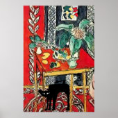 Poster Chat noir sous la table (Devant)