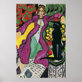 Poster Chat noir sur chaise 2 (Devant)