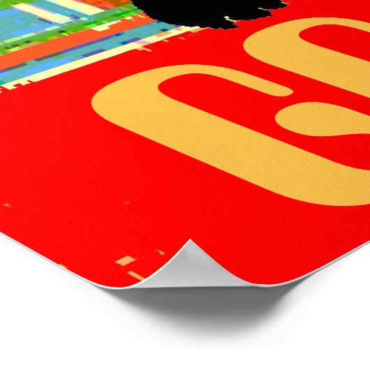 Poster Chat noir sur fond d'écran abstrait, modifier le t (Coin)