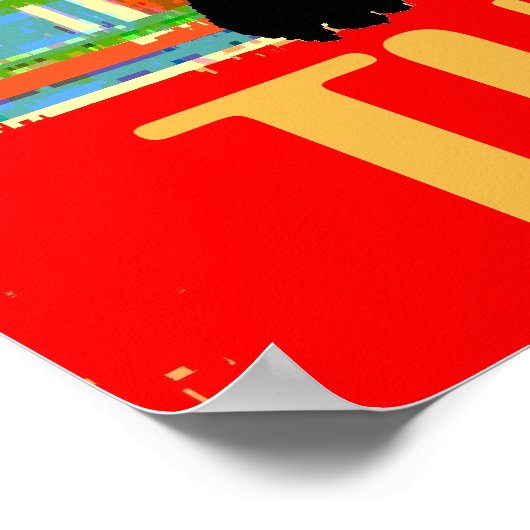 Poster Chat noir sur papier peint Abstrait, modifier le t (Coin)