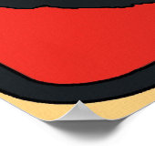 Poster Chat noir, vide, modifier du texte (Coin)