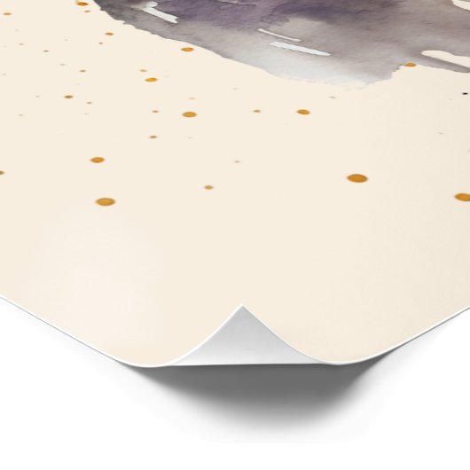 Poster Chat noir Watercolor (Coin)