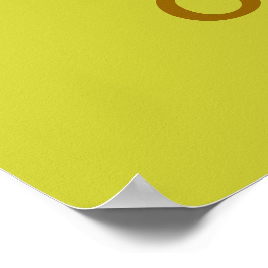 Poster Chat orange (Coin)