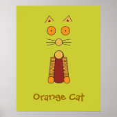 Poster Chat orange (Devant)