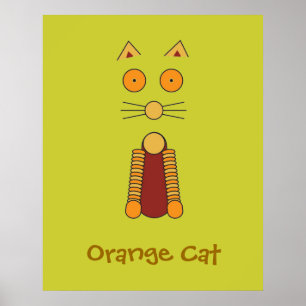 Poster Chat orange