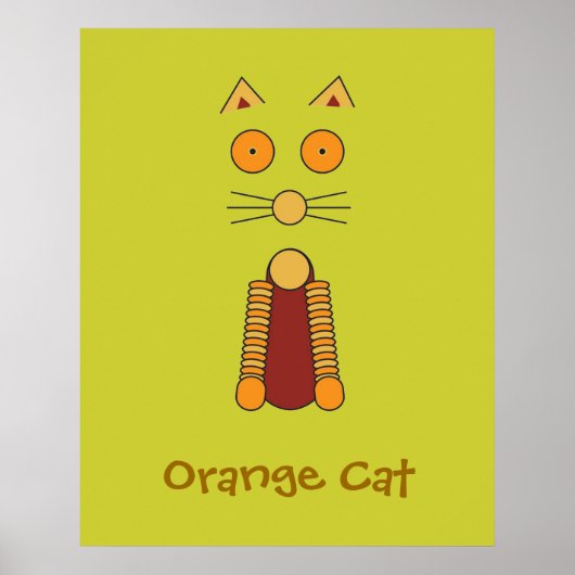 Poster Chat orange (Devant)