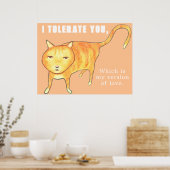 Poster Chat Orange Apathique Tolérant (Cuisine)