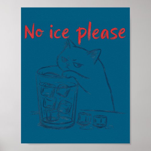 Poster Chat pas de glace s'il vous plaît (Devant)