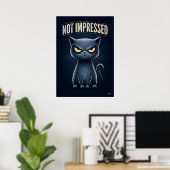 Poster Chat Pas Impressionné – Personnage de Dessin Animé (Bureau à domicile)