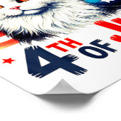 Poster Chat Patriotique 4 juillet Drapeau Américain Drôle (Coin)