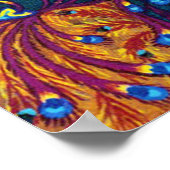 Poster Chat Peacock, Louis Wain (Coin)