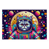 POSTER CHAT PERDU DANS L'ESPACE (Devant)