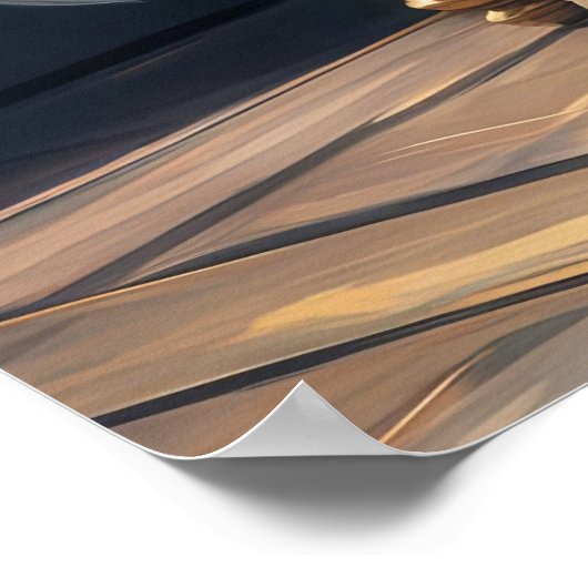 Poster Chat perse blanc (Coin)